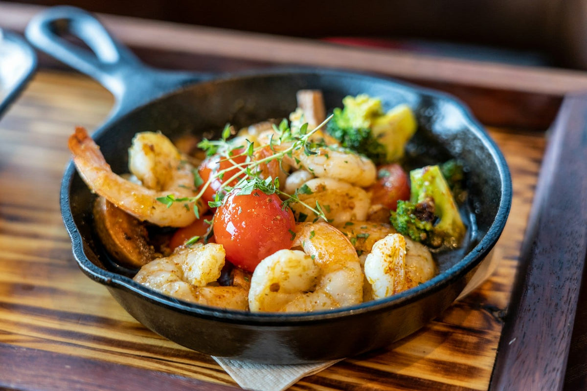Gambas sautées à l'ail et à l'huile au piment d'Espelette