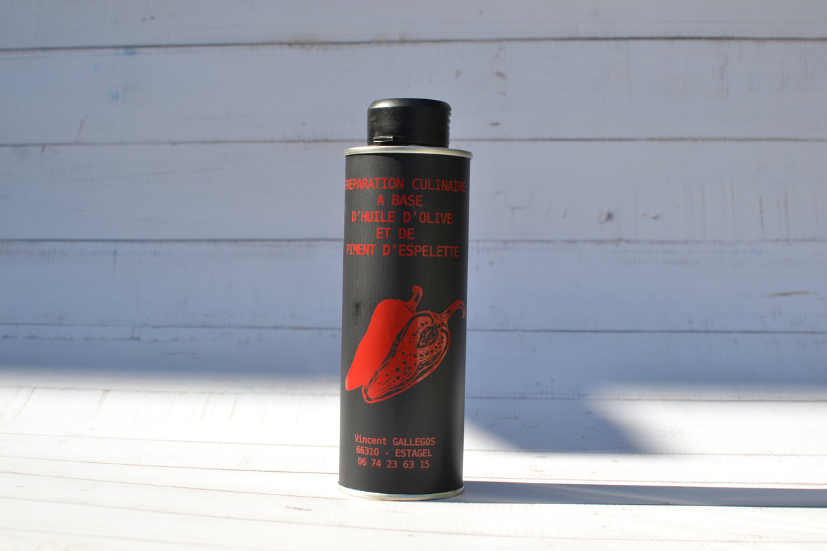 Bidon d'huile d'olive aromatisée au piment d'Espelette GALEA