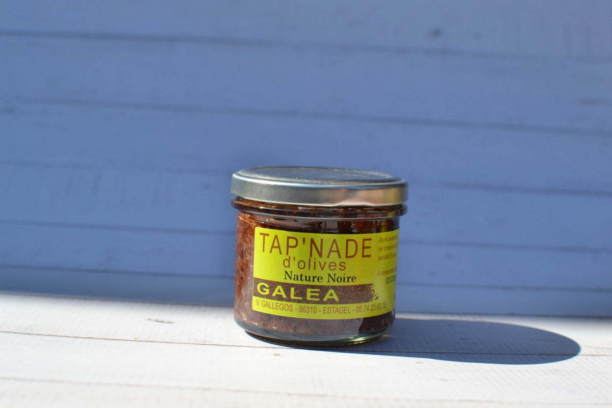 Bocal de tapenade d'olives noires nature GALEA, moulin d'Estagel